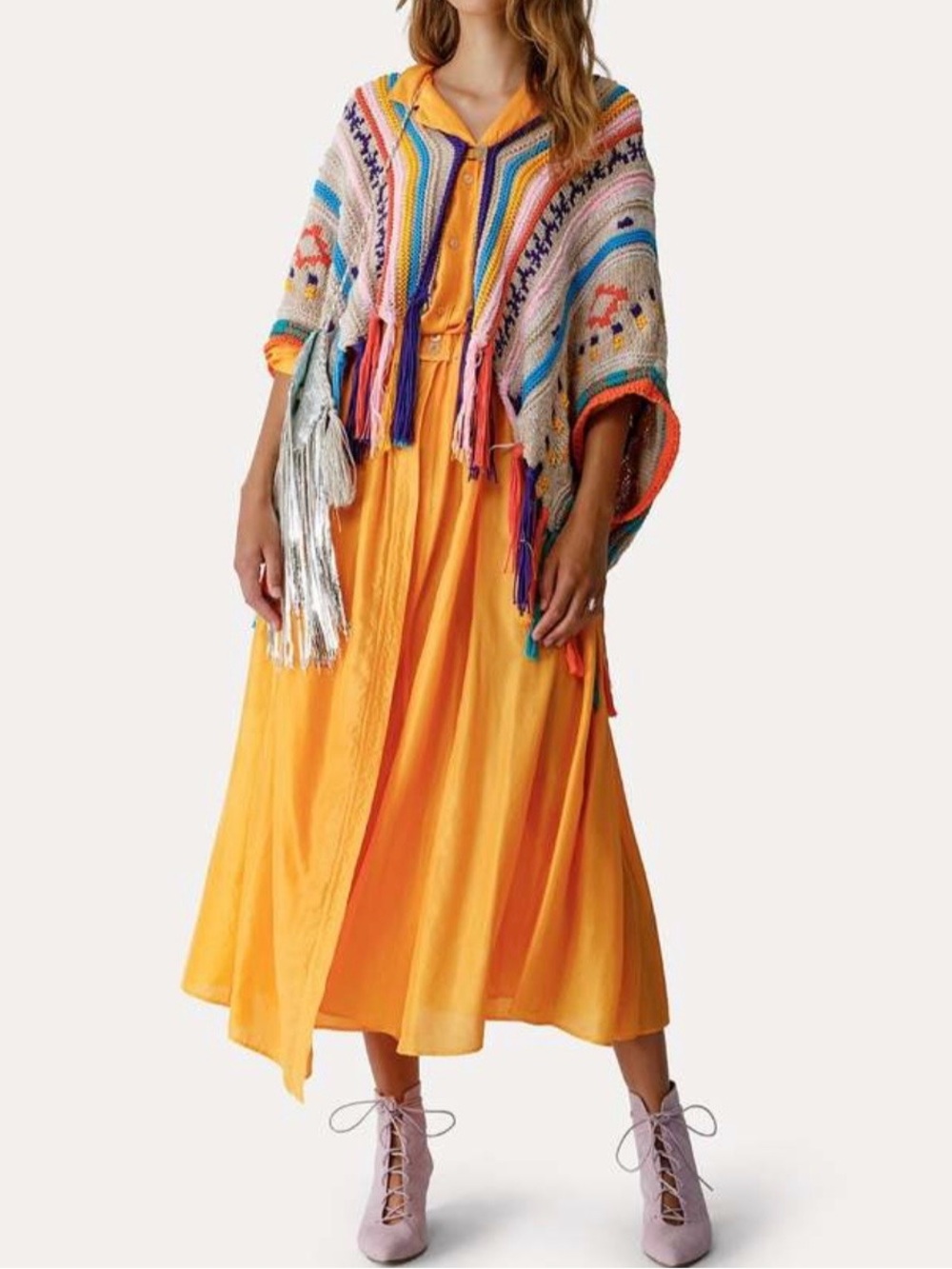 Forte Forte Orange Flowing Maxi Skirt